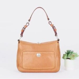 Coach Tan Shoulder Bag with Brown Strap
